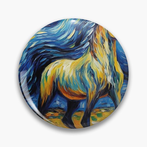 Artikelvorschau, Elegant Horse on Blue Background - Power and Serenity entworfen und verkauft von Neuronexia.
