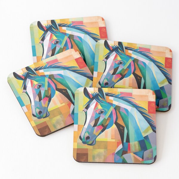 Item preview, Vibrant Multicolored Horse - Harmony of Colors designed and sold by Neuronexia.