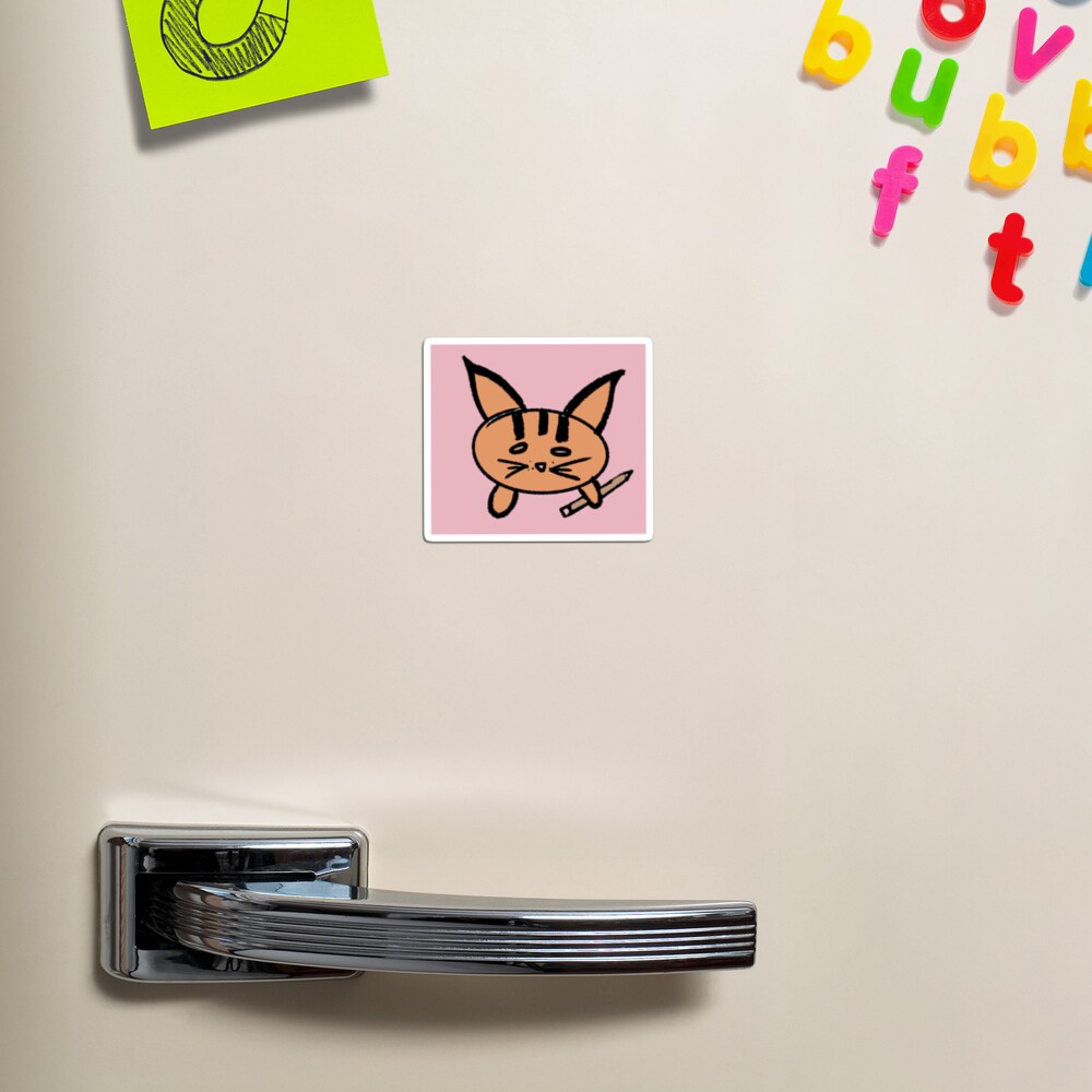 Artist Cat Sticker for Sale by Kittler-Sells