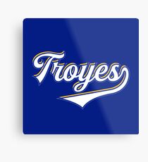 Troyes - France - Vintage Sports Typography Metal Print