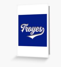 Troyes - France - Vintage Sports Typography Greeting Card
