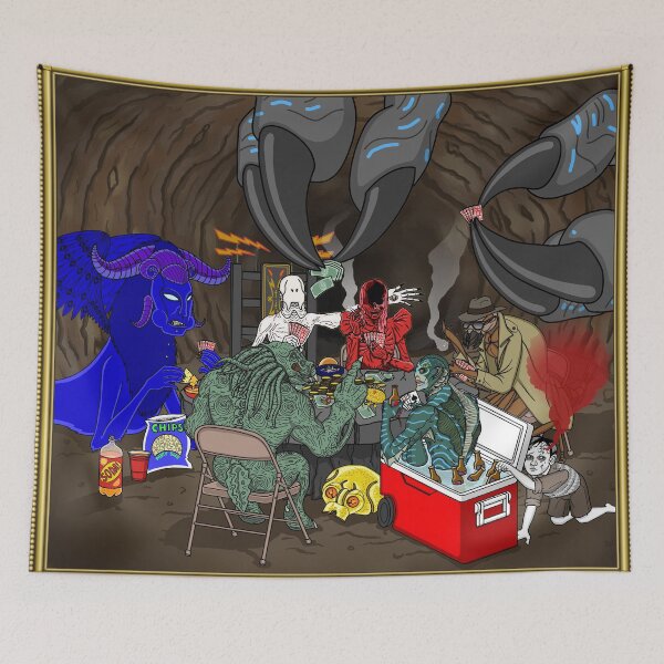 Item preview, monster poker night designed and sold by Kurrgo.