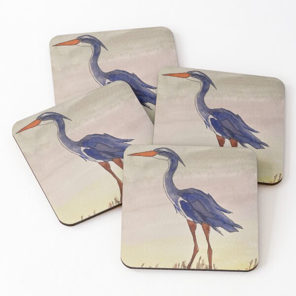 Item preview, Great Blue Heron watercolor designed and sold by TheDinasaur.