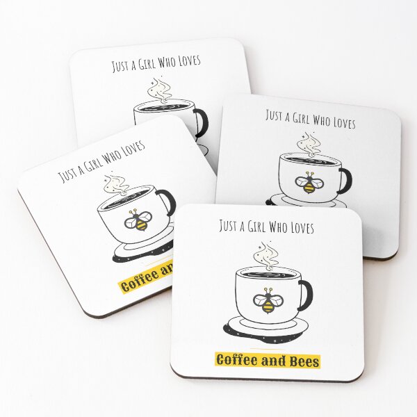 Item preview, Just A Girl Who Loves Coffee and Bees designed and sold by HHeartsDesigns.
