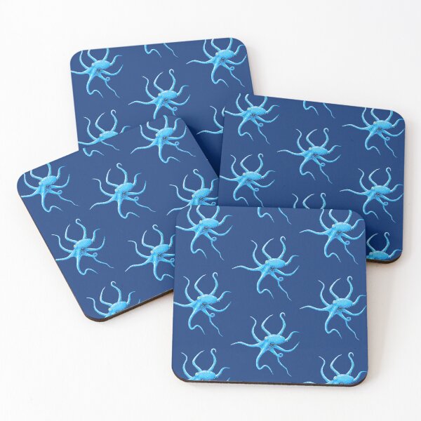 Item preview, Blue octopus designed and sold by KatsColorfulArt.