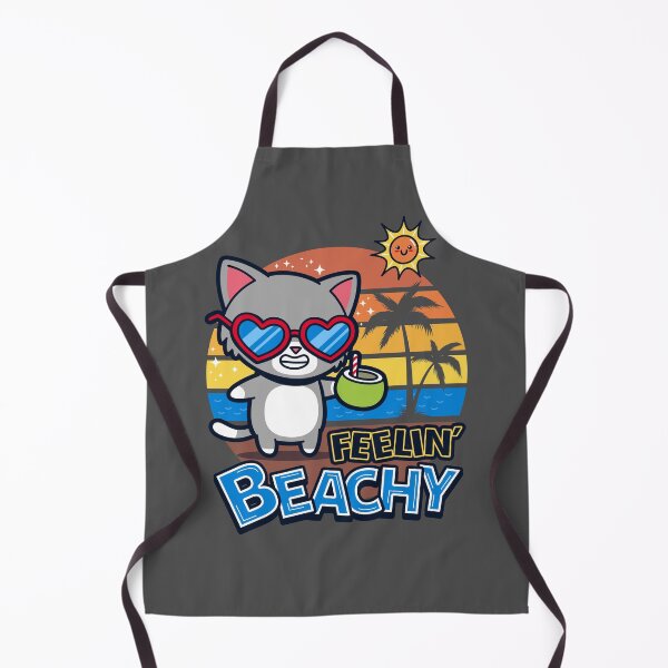 Item preview, Cute Kawaii Vintage Cats Beach Summer Meme For Cat Lovers designed and sold by BoggsNicolasArt.