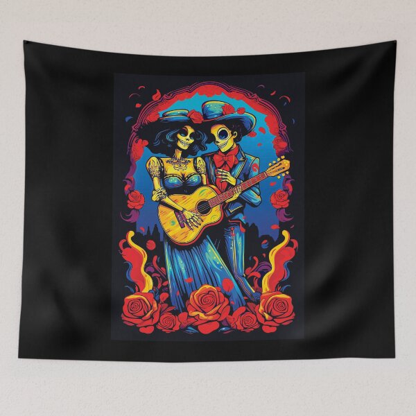 Item preview, Los Amantes - Día de los muertos - The Lovers - Day of the Dead designed and sold by Rickie Pauley.