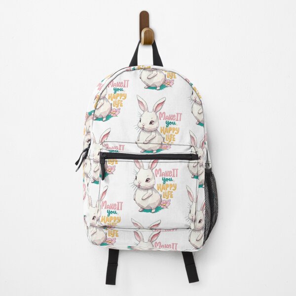 Item preview, ISO Rabbit 'Make it You Happy Life' designed and sold by pigipeach.