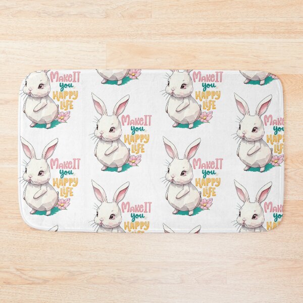 Item preview, ISO Rabbit 'Make it You Happy Life' designed and sold by pigipeach.