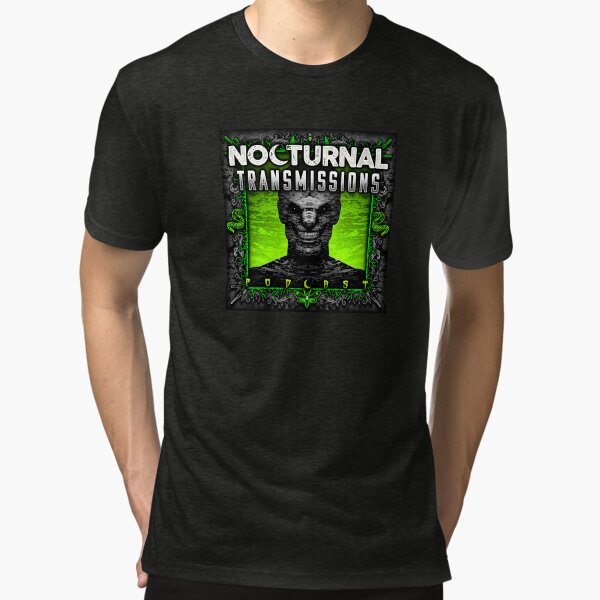 NOCTURNAL TRANSMISSIONS old logo - GREEN Tri-blend T-Shirt