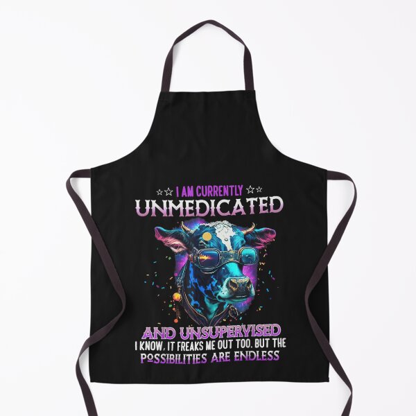 Item preview, I Am Currently Unmedicated And Unsupervised I Know Funny Cow T-Shirt designed and sold by Rome-Manci.