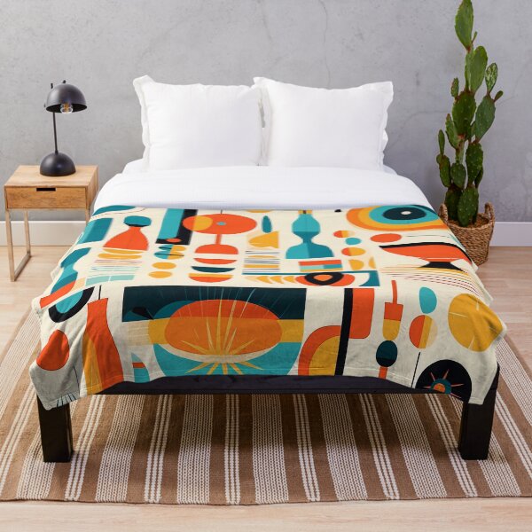 Item preview, Backyard Party Midcentury Modern Abstract designed and sold by UnicornCool.