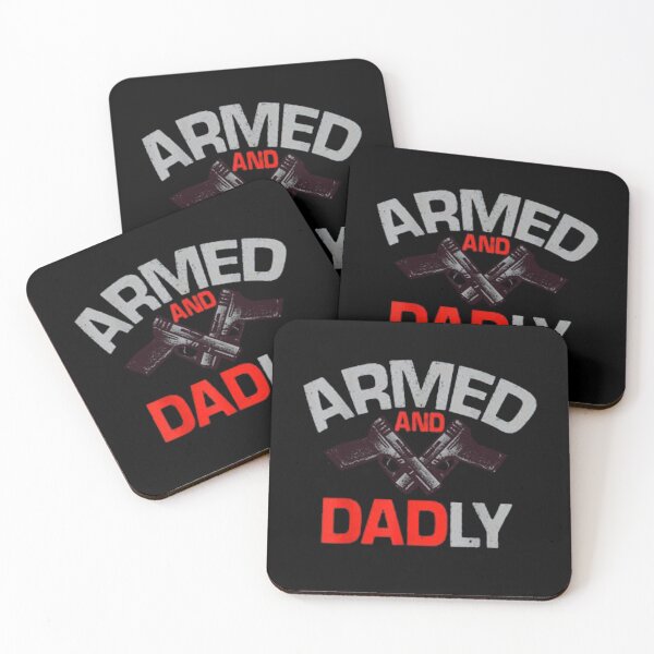 Item preview, Mens Armed And Dadly - Funny Deadly Father Gift For Fathers Day designed and sold by SvetlaPrather.