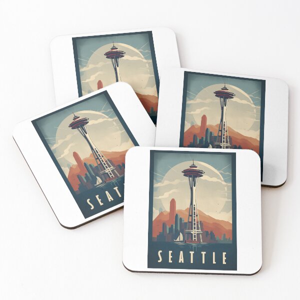 Item preview, Vintage Poster of Seattle Space Needle Poster designed and sold by ihartDesigns.