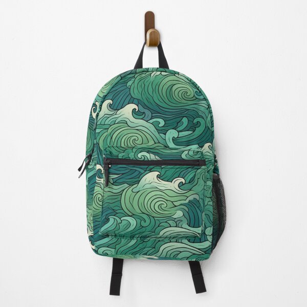 Item preview, Green Ocean Waves pattern designed and sold by imagenia.