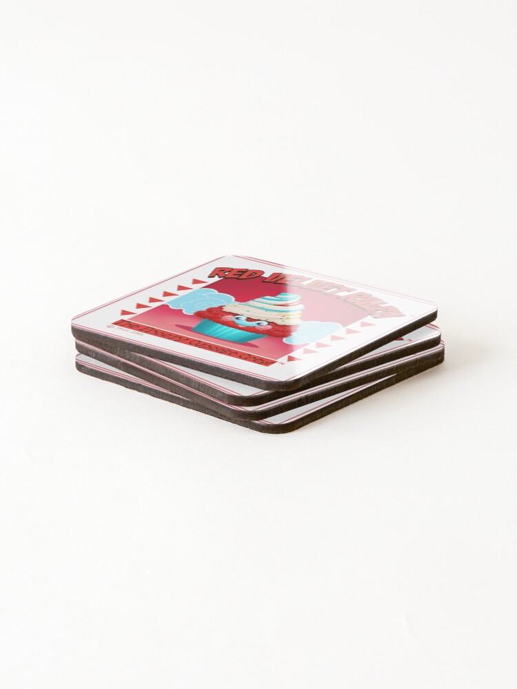 Thumbnail 4 of 5, Coasters (Set of 4), Red Velvet Ralph designed and sold by TFCC.
