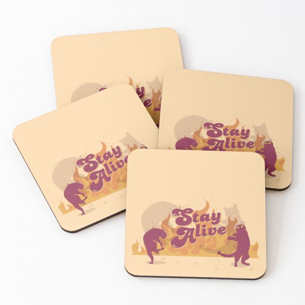 Item preview, Stay Alive with Dancing Devil Cats designed and sold by chillaxcats.