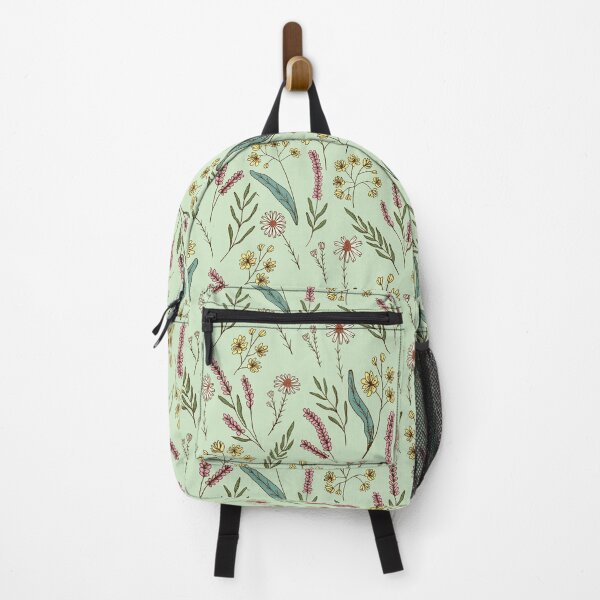 Item preview, Bedtime tea calming herbs botanical pattern in mint green designed and sold by Illustrated by Nat.