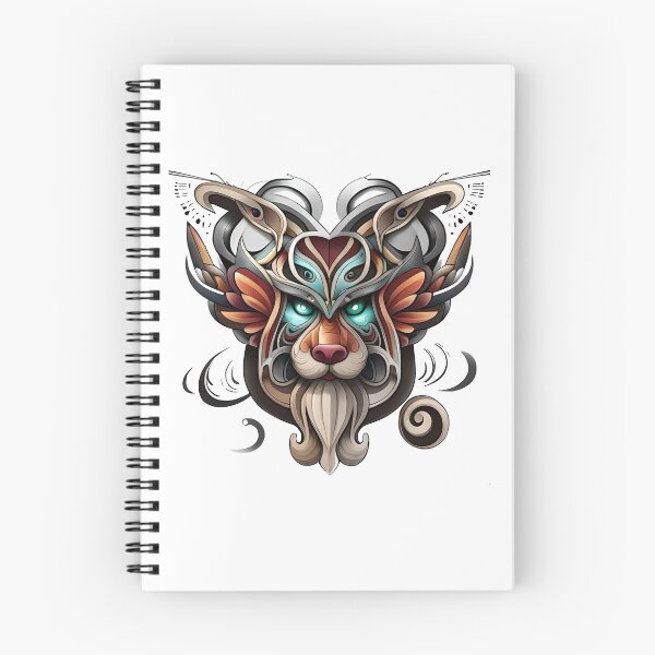 Item preview, Fu dog mask tattoo art designed and sold by Estalon.