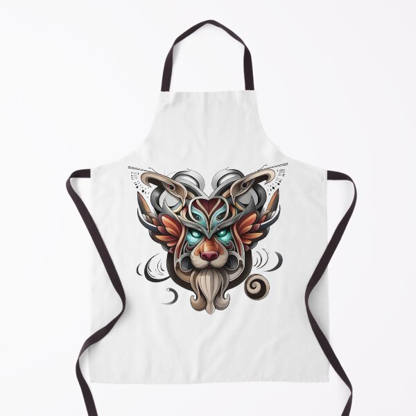 Item preview, Fu dog mask tattoo art designed and sold by Estalon.