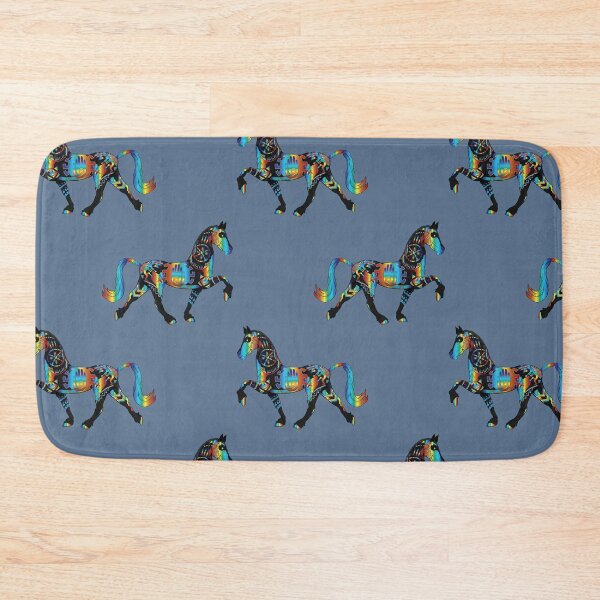 Item preview, Southwestern Rainbow Horse black designed and sold by Caummon Thread.
