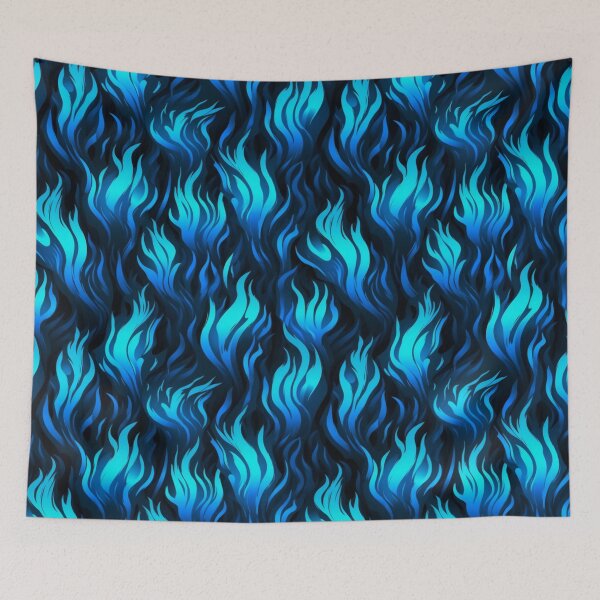 Item preview, Dark Blue flames art pattern design designed and sold by imagenia.
