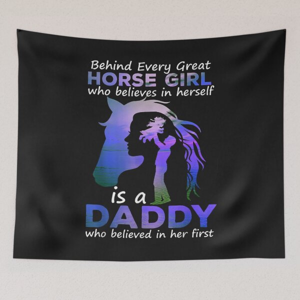 Item preview, Behind Every Great Horse Girl Who Believes is a Daddy T-Shirt designed and sold by Rome-Manci.