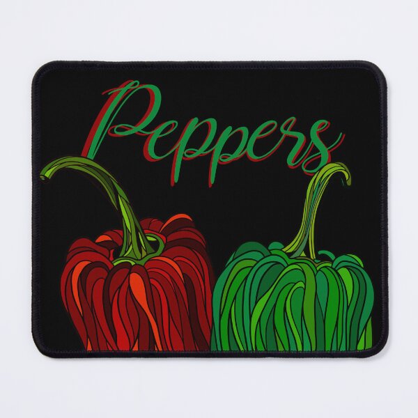 Item preview, Peppers written, with drawn red & green peppers designed and sold by DaveDanchuk.