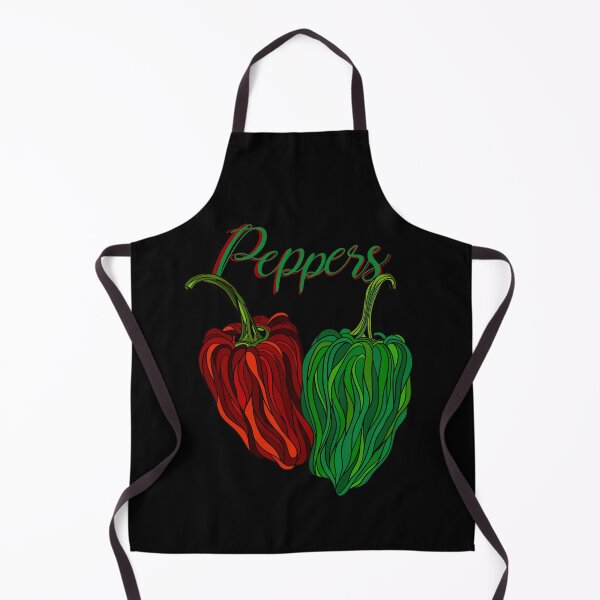 Item preview, Peppers written, with drawn red & green peppers designed and sold by DaveDanchuk.