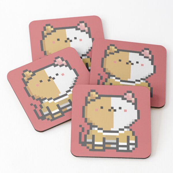 Item preview, Pixel Quiet Two Face Ginger White Cat 101 designed and sold by sosorimaru.