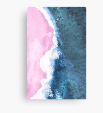 Pink Sand Meets the Ocean Metal Print