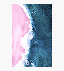 Pink Sand Meets the Ocean Photographic Print