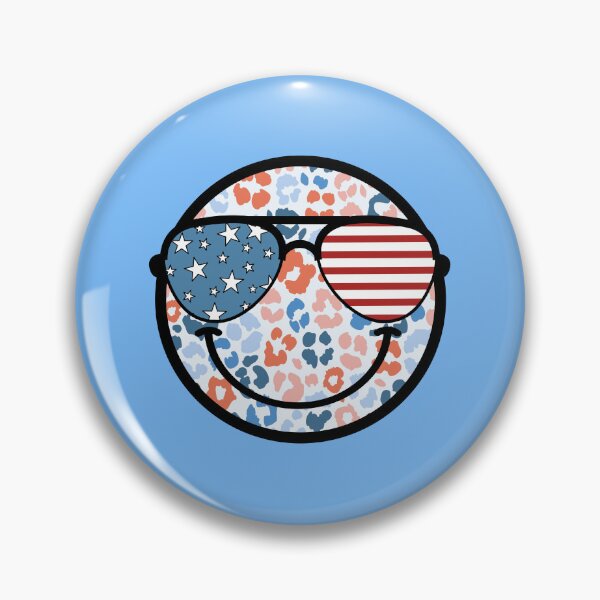 Artikelvorschau, Smiley Face America Vibes 4. Juli, V3 entworfen und verkauft von dalypdesign.