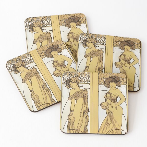 Item preview, Alphonse Mucha, Two Standing Women designed and sold by NouveauEra.