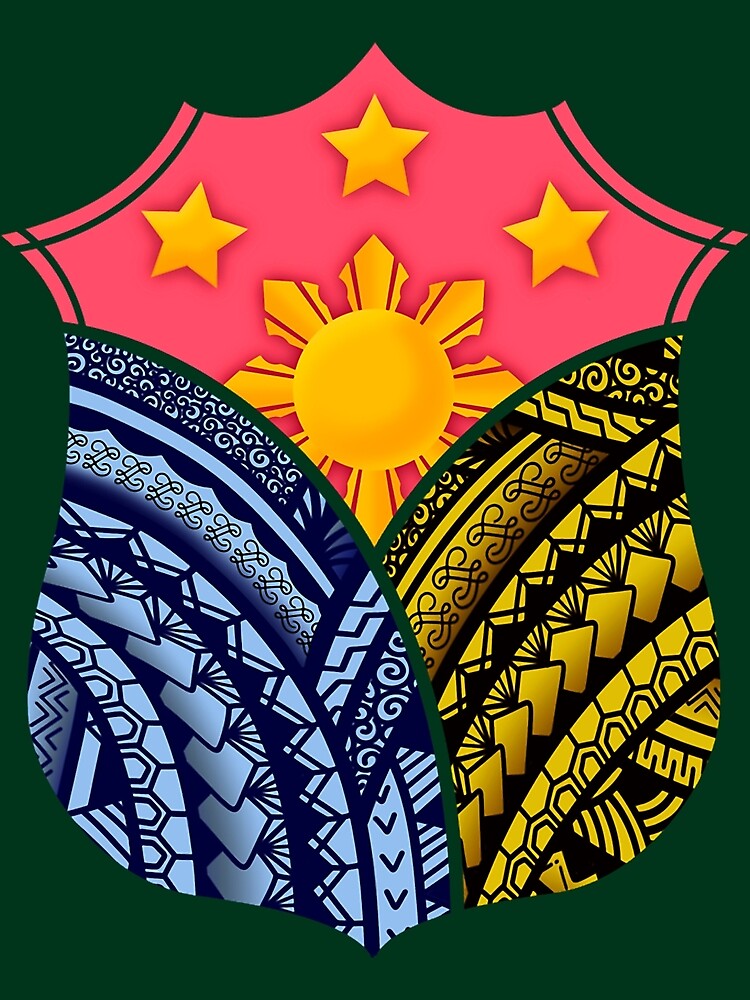 Philippines Baseball Shirt - Filipino Sun And Stars Tribal Tattoo Patterns  Style