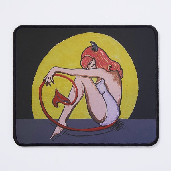 Item preview, Moonlit Devil Girl Pinup designed and sold by DanaCarynArt.