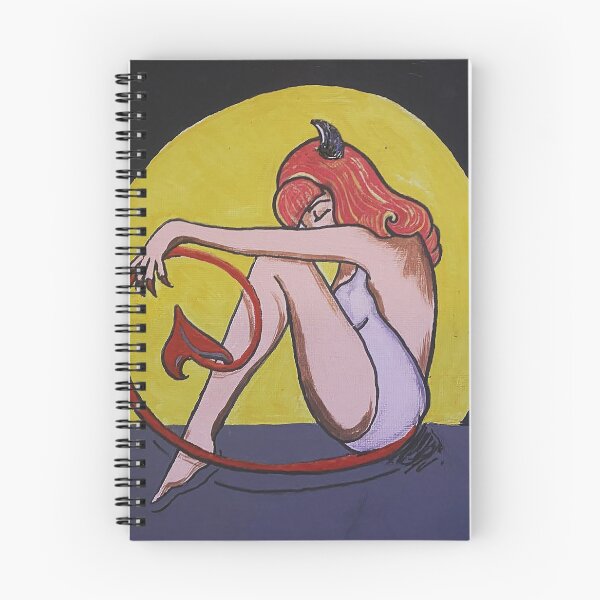 Item preview, Moonlit Devil Girl Pinup designed and sold by DanaCarynArt.