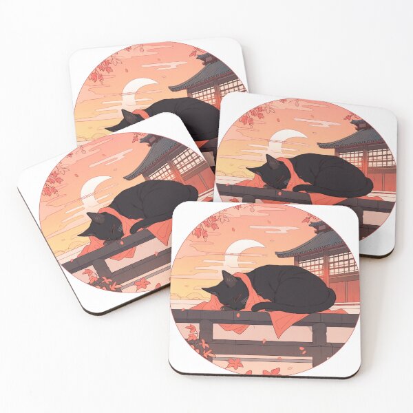 Item preview, Whispers of Autumn: The Black Cat's Repose in Kyoto designed and sold by KuroNekoJapan.