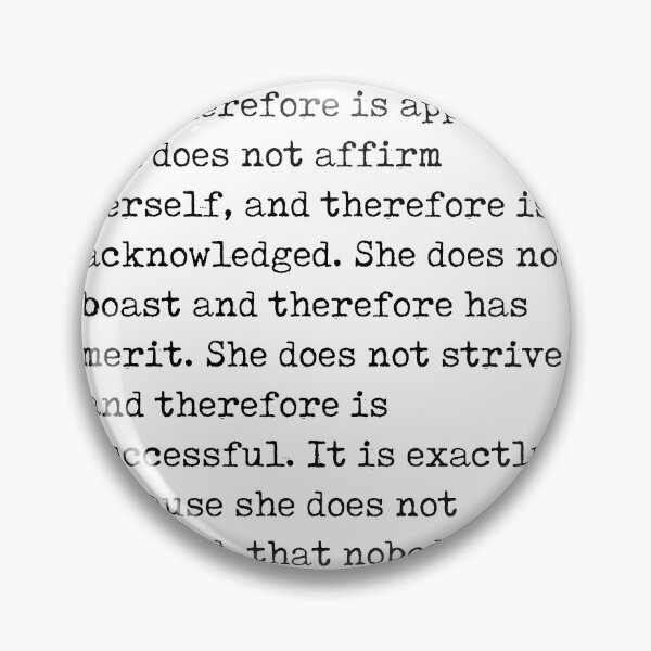 Item preview, She does not show herself - Lao Tzu Quote - Literature - Typewriter Print designed and sold by Studio Grafiikka.