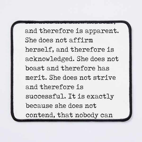 Item preview, She does not show herself - Lao Tzu Quote - Literature - Typewriter Print designed and sold by Studio Grafiikka.