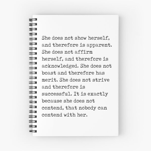 Item preview, She does not show herself - Lao Tzu Quote - Literature - Typewriter Print designed and sold by Studio Grafiikka.