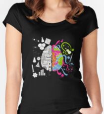 Brain Art Colors Sience Women's Fitted Scoop T-Shirt