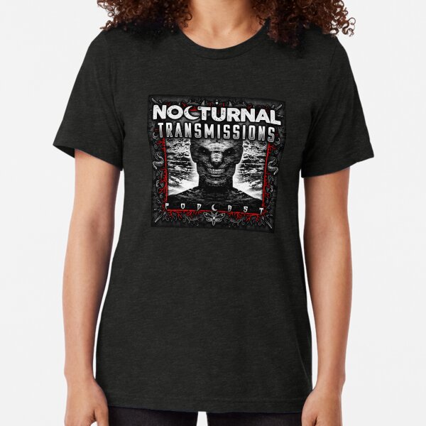 NOCTURNAL TRANSMISSIONS logo - RED Tri-blend T-Shirt