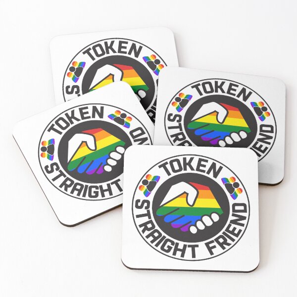Item preview, Token Straight Friend LGBTQ friend group designed and sold by Dolphin Graphic.