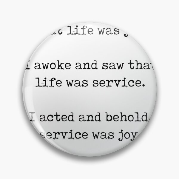 Item preview, Life is service, service is joy - Rabindranath Tagore Quote - Literature - Typewriter Print designed and sold by Studio Grafiikka.