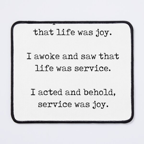 Item preview, Life is service, service is joy - Rabindranath Tagore Quote - Literature - Typewriter Print designed and sold by Studio Grafiikka.