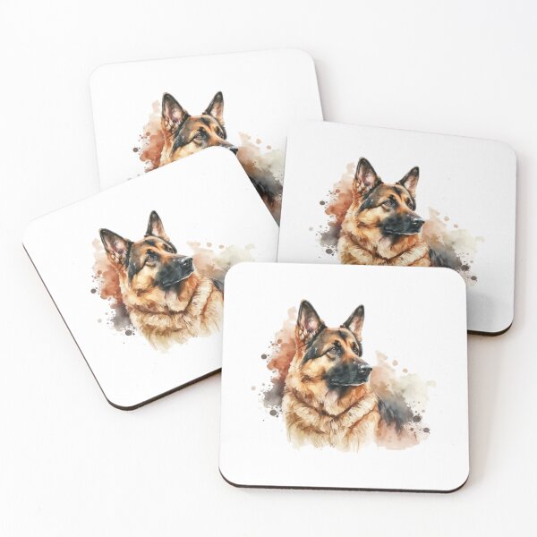Item preview, Watercolour German Shepherd designed and sold by shopcup.