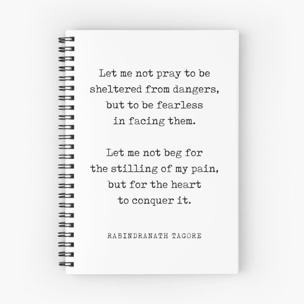 Aperçu de l'œuvre Fearless in facing them - Rabindranath Tagore Quote - Literature - Typewriter Print créée et vendue par Studio Grafiikka.