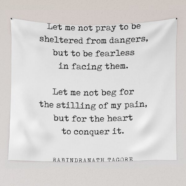 Item preview, Fearless in facing them - Rabindranath Tagore Quote - Literature - Typewriter Print designed and sold by Studio Grafiikka.