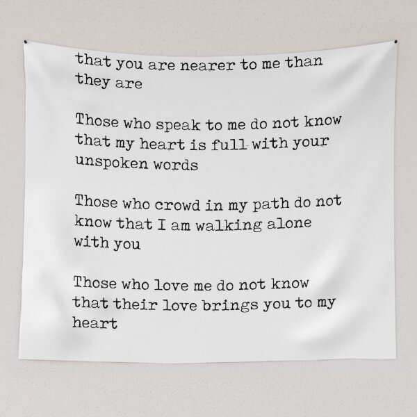 Artikelvorschau, Those who are near me - Rabindranath Tagore Poem - Literature - Typewriter Print entworfen und verkauft von Studio Grafiikka.